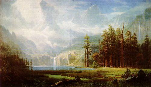 Albert Bierstadt Grandeur of the Rockies Sweden oil painting art